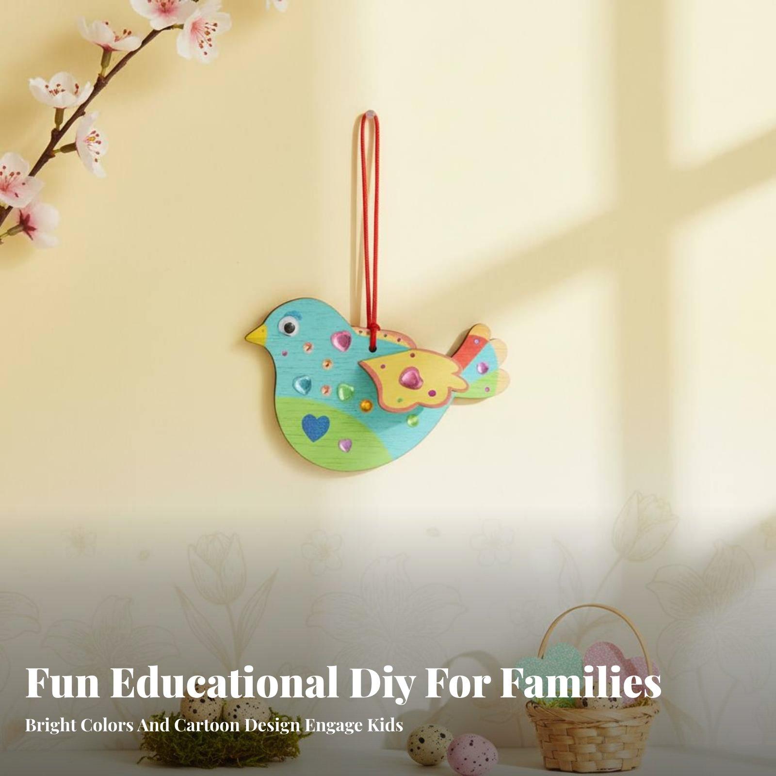 Wooden Puzzle Kids - Kit Kerajinan Ornamen Burung Kayu DIY