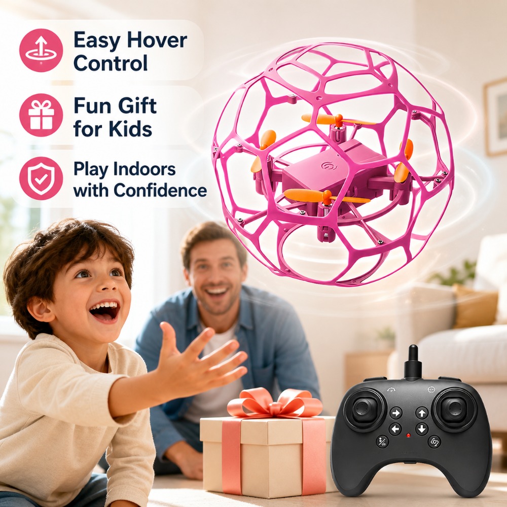 Kids Toys Under $10 - Drone Quadcopter Bentuk Bola Sepak dengan
