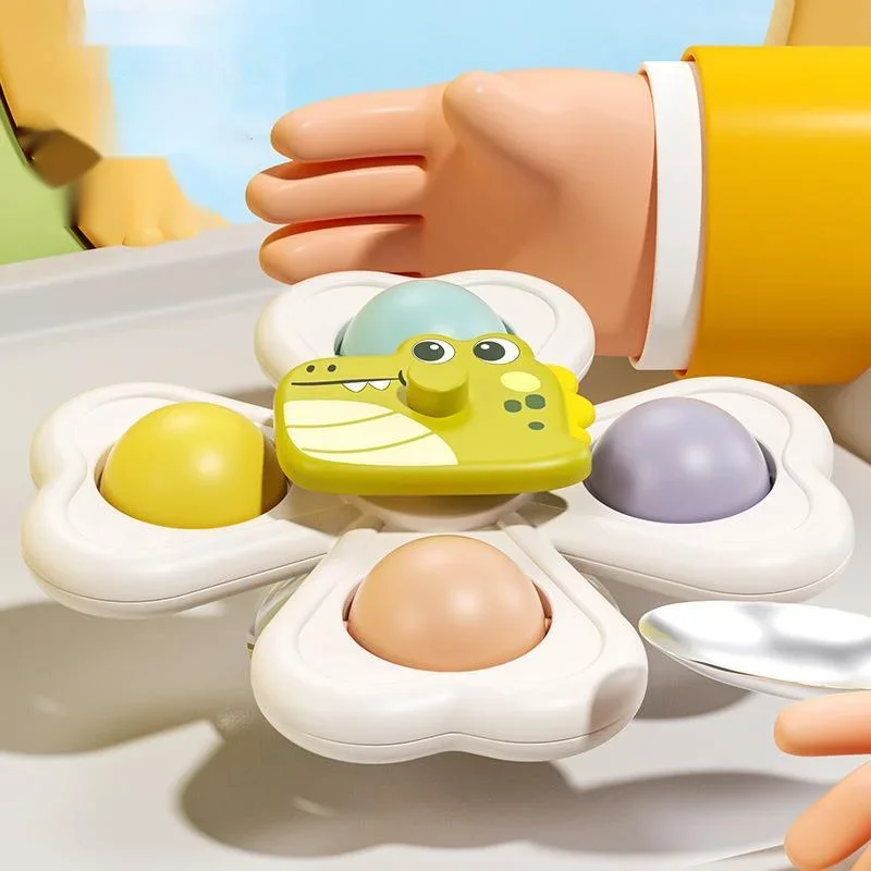 Kids Toys Variety - 3PCS Mainan Pemutar dengan Pengisap untuk