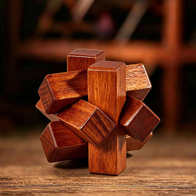 Wooden Puzzle Kids - Puzzle Kayu Simpul Kayu Latihan Logika