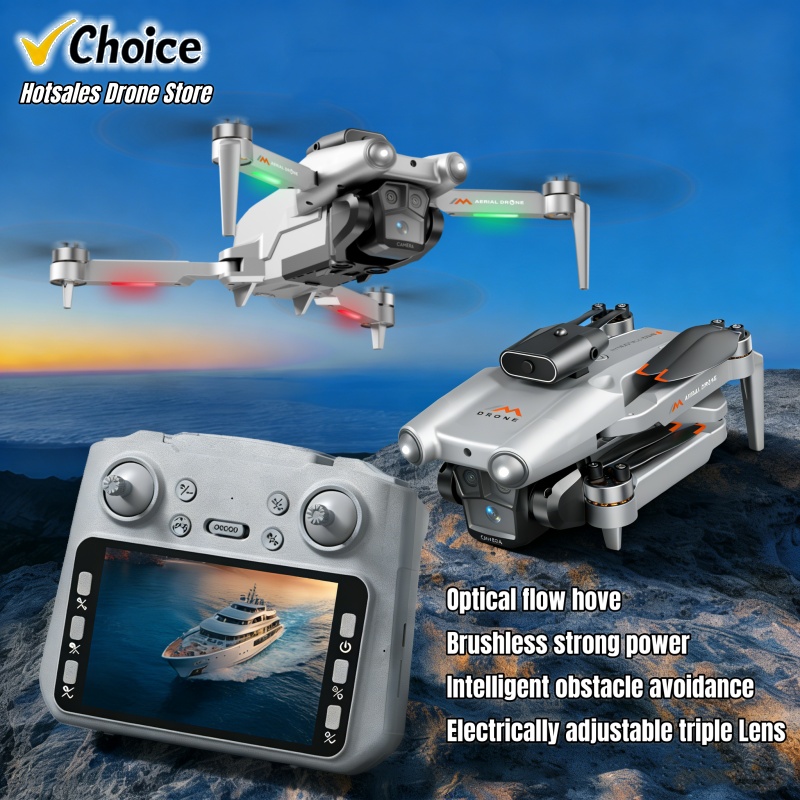 Kids Toys Quad - Drone M6 8K Lensa Triple HD