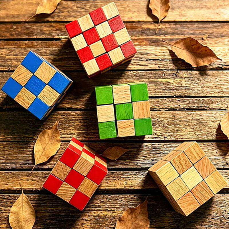 Wooden Puzzle Kids - Teka-Teki Kayu Bentuk Kubus Ular untuk
