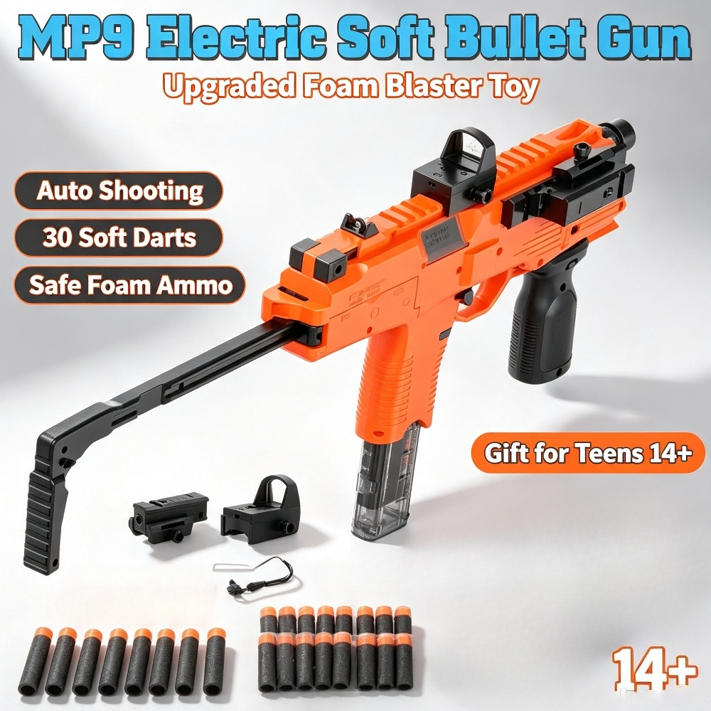 Senapan Mainan Listrik MP9, Bl - Foam Dart Gun ulasan dan harga