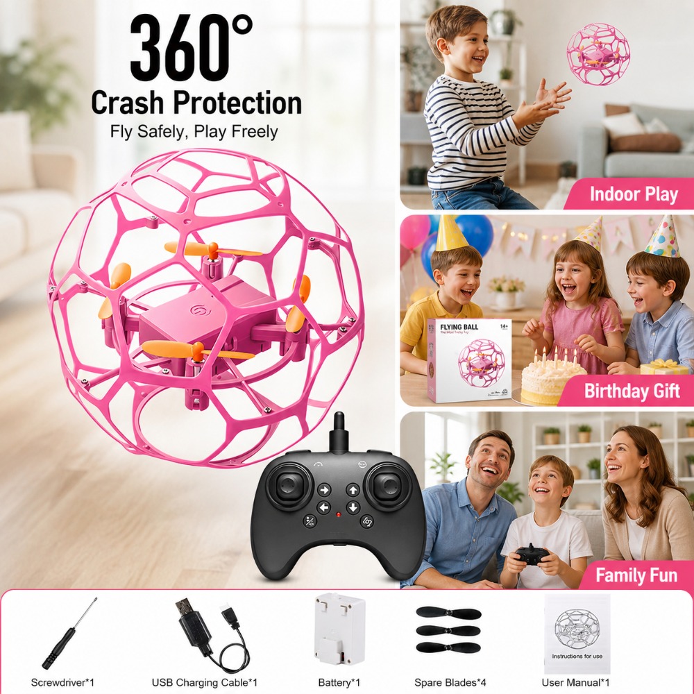 Drone Quadcopter Bentuk Bola S - Kids Toys Under $10 ulasan dan harga