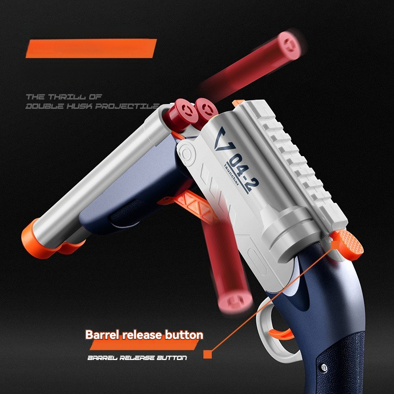 Senapan Mainan Dua Laras Pelur - Foam Dart Gun ulasan dan harga