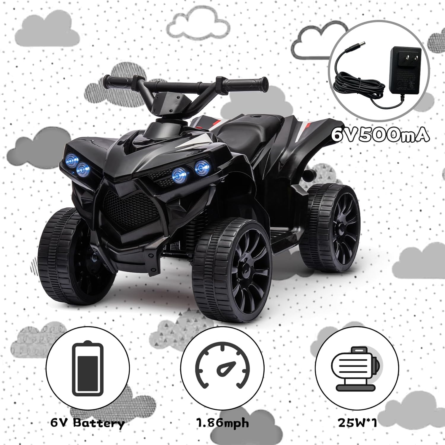 Mobil ATV Mainan Anak 6V, Kece - Kids Toys Quad ulasan dan harga