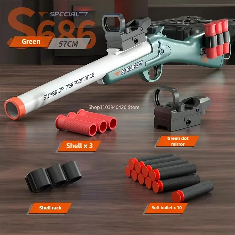 S686 Pistol Mainan Shotgun Pel - Foam Dart Gun ulasan dan harga