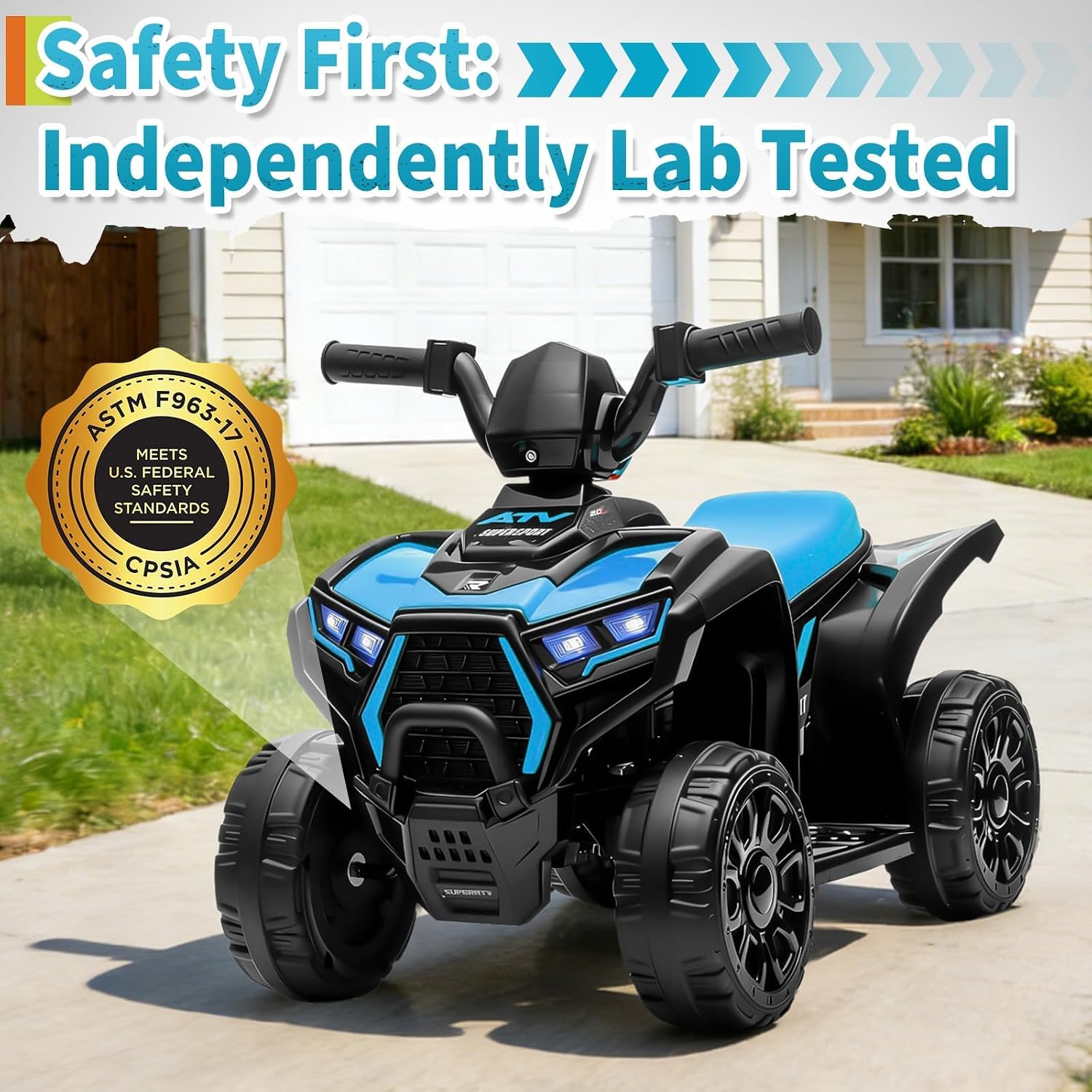 ATV Quad Anak-Anak 6V Biru, 39 - Kids Toys Quad ulasan dan harga